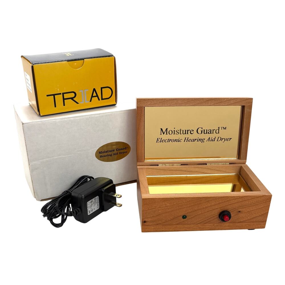 Moisture Guard Electric Hearing Aid Dryer In Wood Box